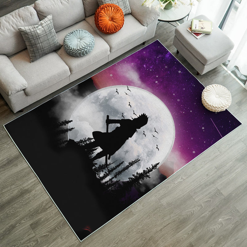 Uchiha Sasuke Naruto Moon Night Rug Carpet Rug Home Room Decor Nearkii