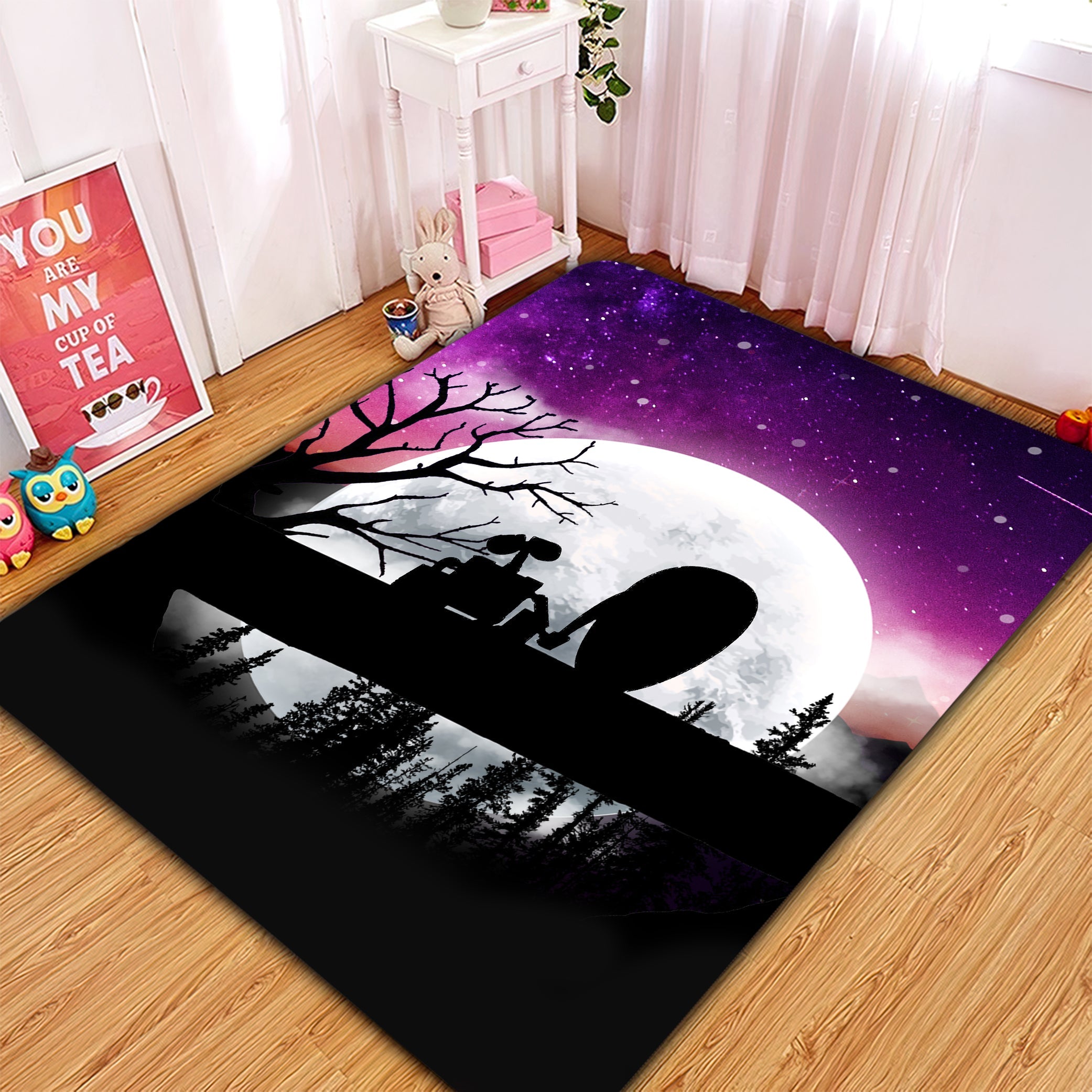 Moon Night Rug Wall E Moon Night Rectangular Area Rug
