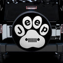 White Jeep Paw Car Spare Tire Cover