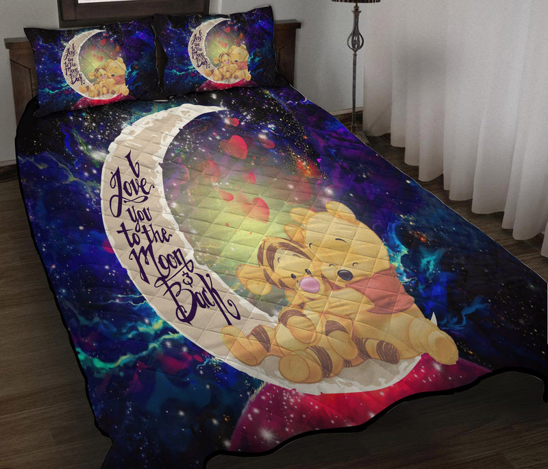 Winnie The Pooh Love You To The Moon Galaxy Quilt Bed Sets Nearkii