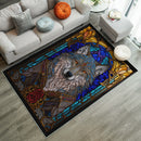 Wolf Gothic Glass Carpet Rug Home Room Decor Nearkii