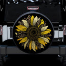 Yellow Cheetah Sunflower Jeep Car Spare Tire Covers Gift For Campers Nearkii